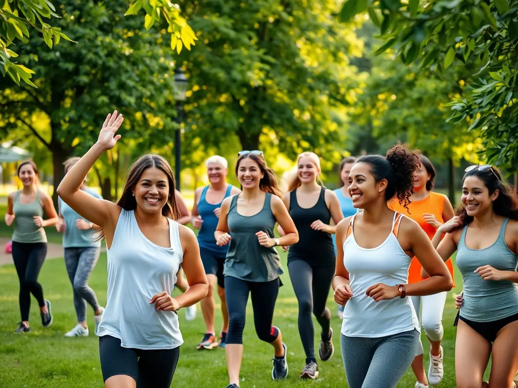 A photograph of a group of CLUB ST JO members participating in a recreational activity, such as a hiking trip or a sports game, showcasing the fun and camaraderie of the group.